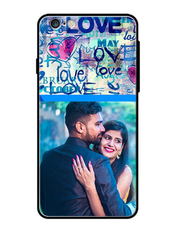 Custom Apple iPhone 6 Plus Custom Glass Mobile Case  - Colorful Love Design