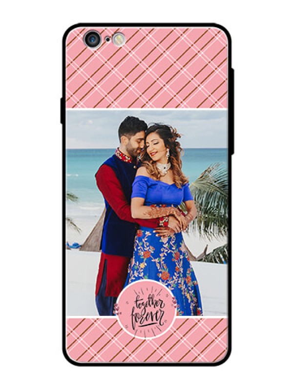 Custom Apple iPhone 6 Plus Personalized Glass Phone Case  - Together Forever Design