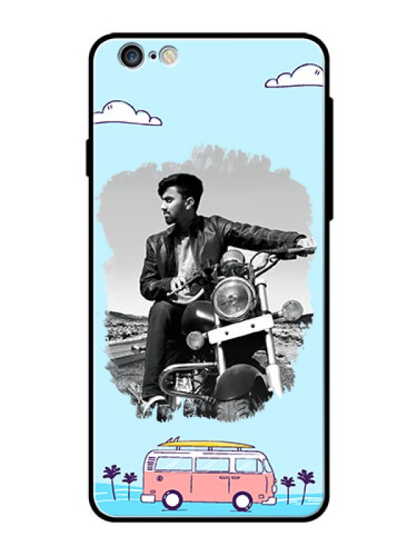 Custom Apple iPhone 6 Plus Photo Printing on Glass Case  - Travel & Adventure Design
