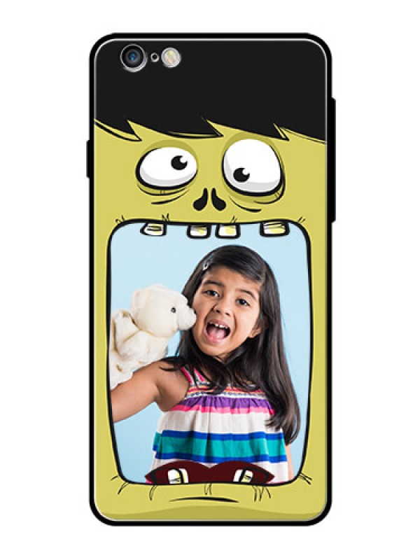 Custom Apple iPhone 6 Plus Personalized Glass Phone Case  - Cartoon monster back case Design