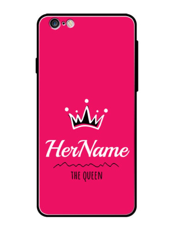 Custom Iphone 6 Plus Glass Phone Case Queen with Name