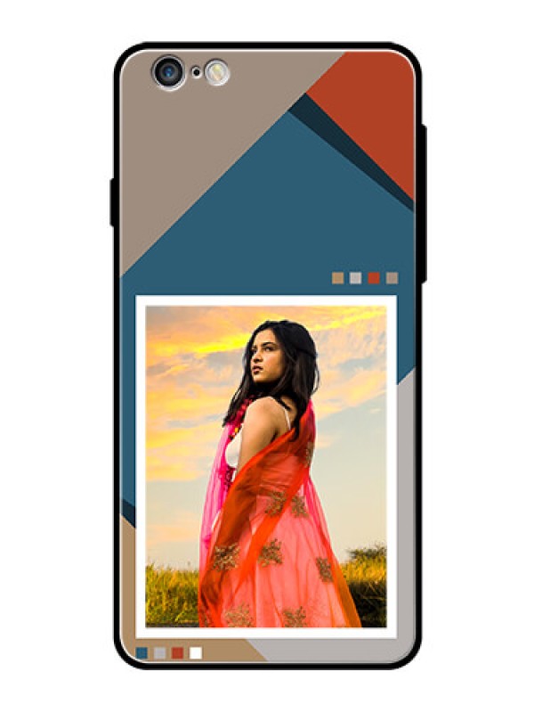Custom iPhone 6 Plus Personalized Glass Phone Case - Retro color pallet Design