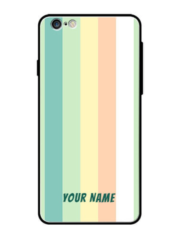 Custom iPhone 6 Plus Photo Printing on Glass Case - Multi-colour Stripes Design