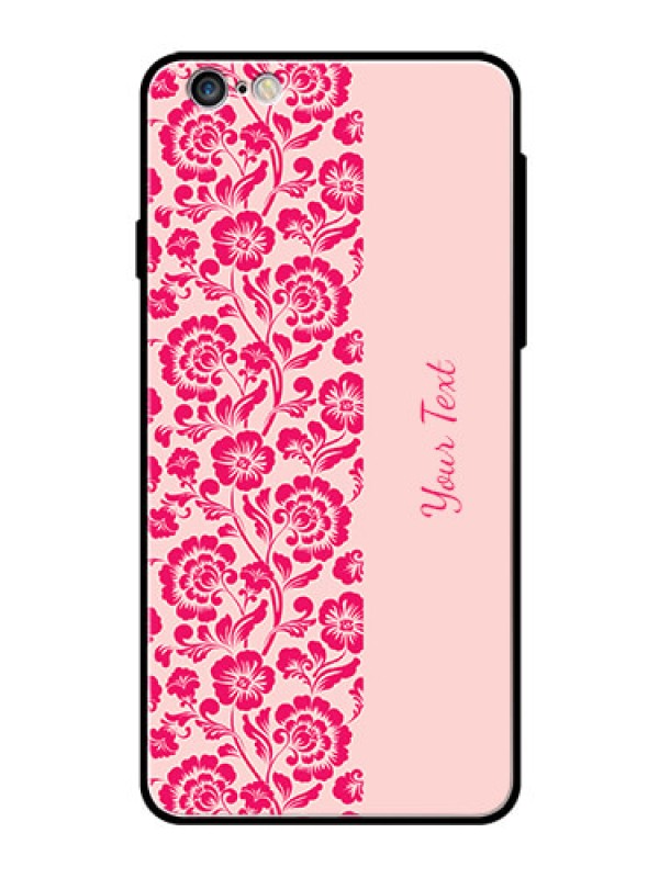 Custom iPhone 6 Plus Custom Glass Phone Case - Attractive Floral Pattern Design