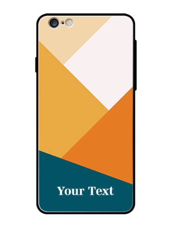 Custom iPhone 6 Plus Personalized Glass Phone Case - Stacked Multi-colour Design