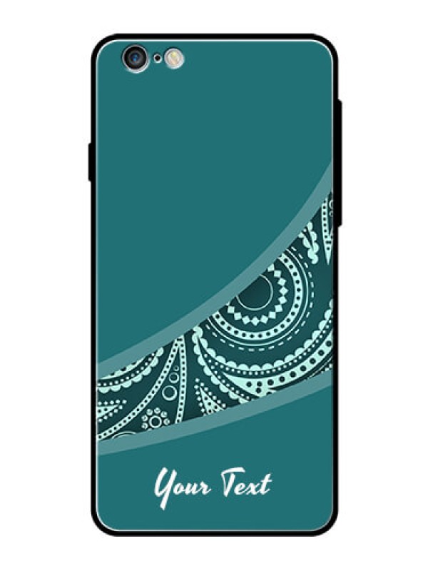 Custom iPhone 6 Plus Photo Printing on Glass Case - semi visible floral Design