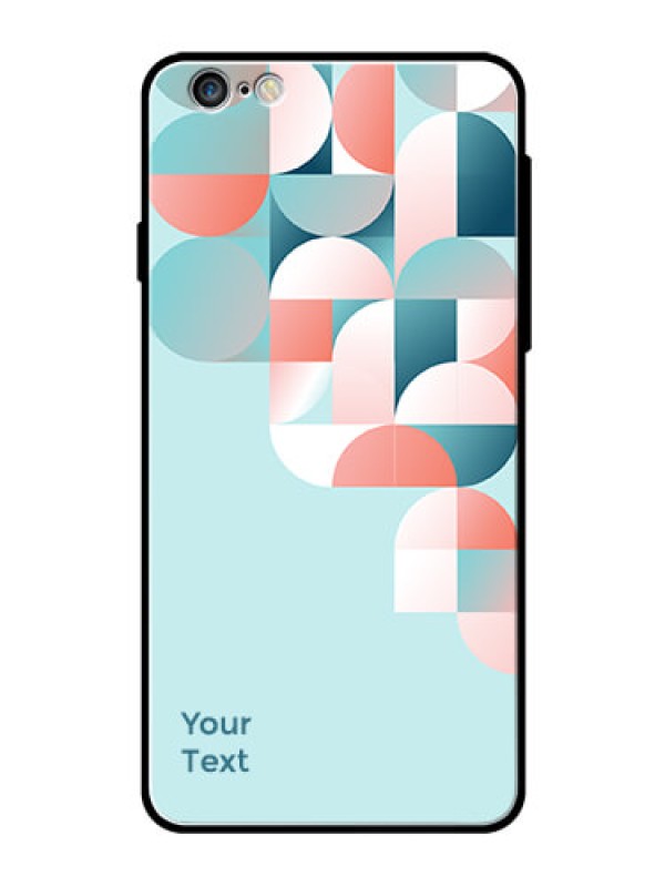 Custom iPhone 6 Plus Custom Glass Phone Case - Stylish Semi-circle Pattern Design