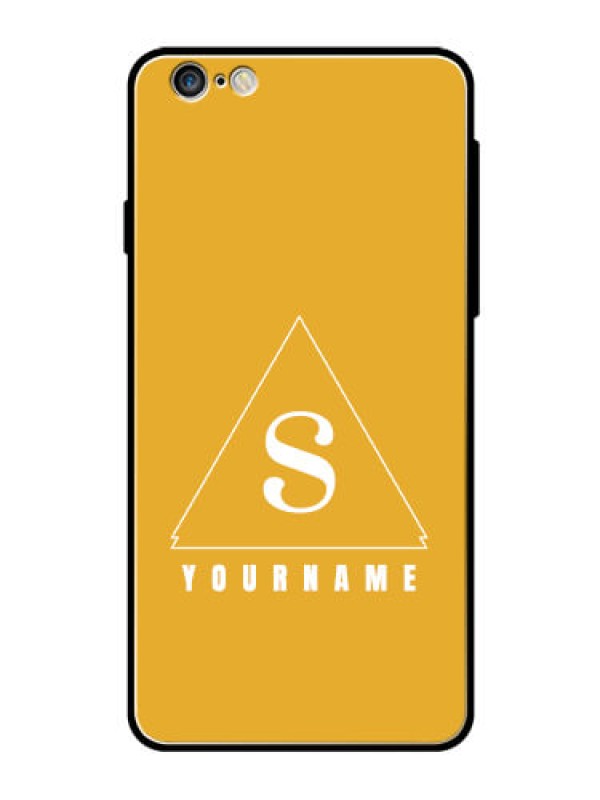 Custom iPhone 6 Plus Personalized Glass Phone Case - simple triangle Design