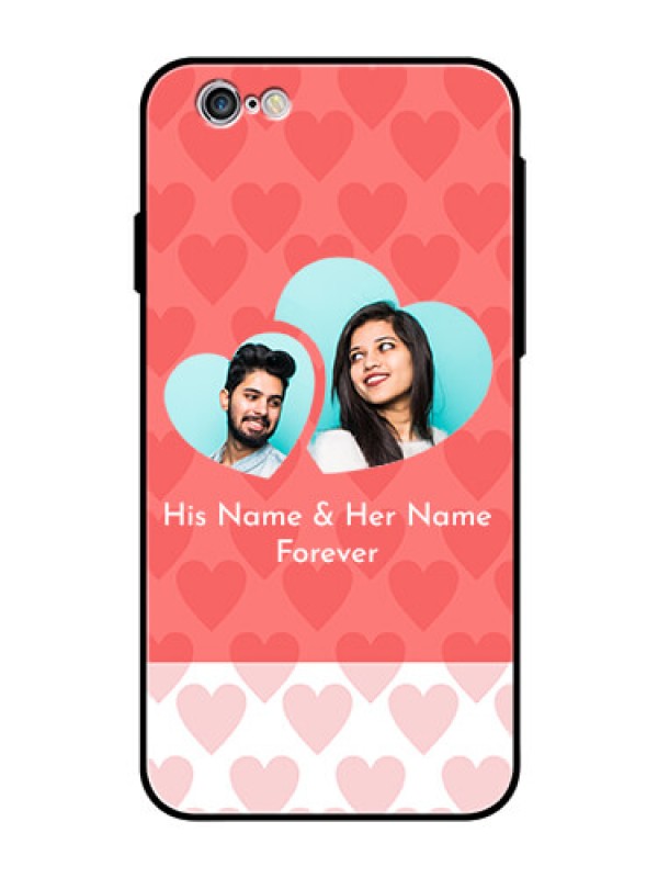 Custom Apple iPhone 6 Personalized Glass Phone Case  - Couple Pic Upload Design