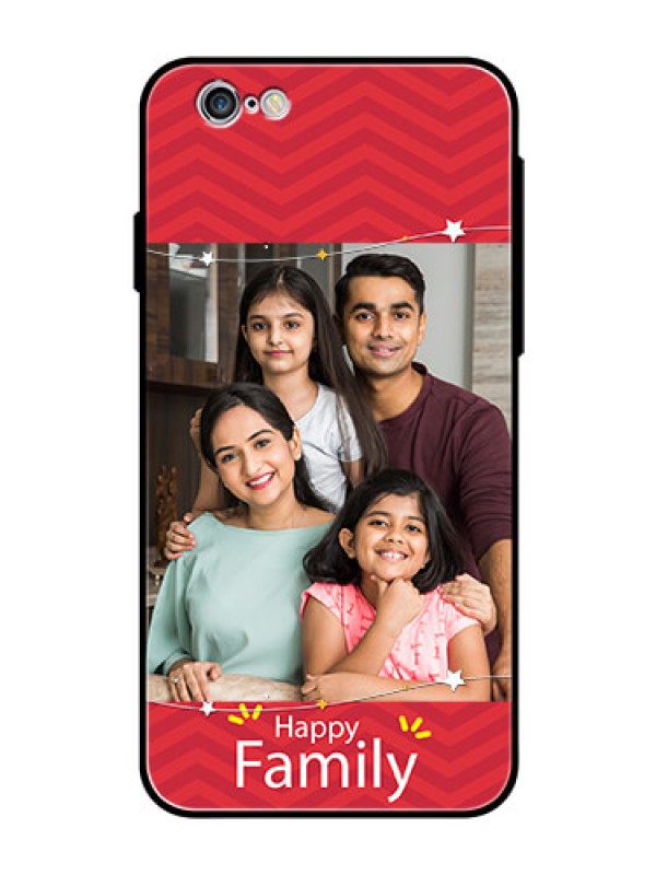 Custom Apple iPhone 6 Personalized Glass Phone Case  - Happy Family Design