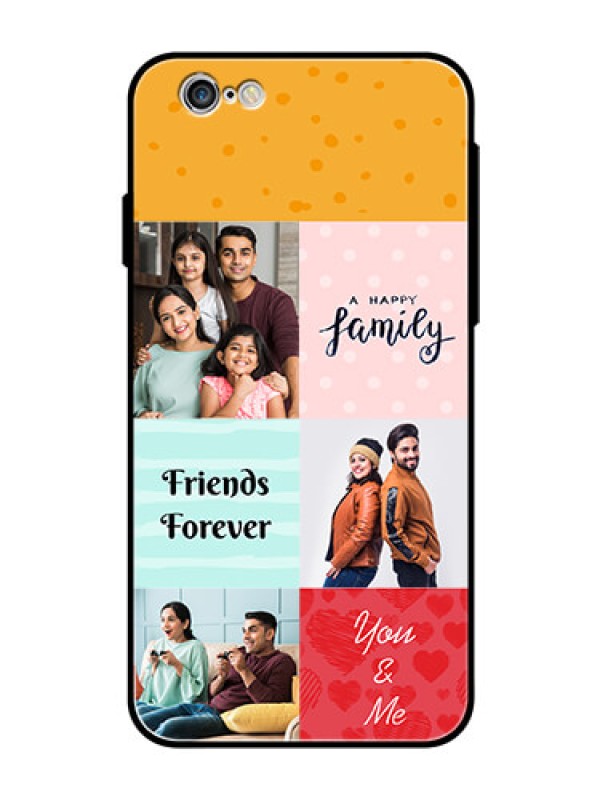 Custom Apple iPhone 6 Personalized Glass Phone Case  - Images with Quotes Design
