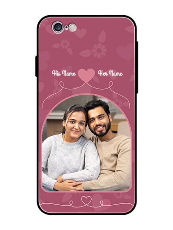 Custom Apple iPhone 6 Photo Printing on Glass Case  - Love Floral Design