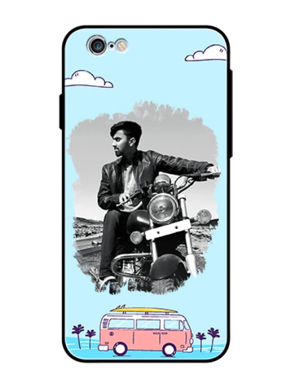 Custom Apple iPhone 6 Photo Printing on Glass Case  - Travel & Adventure Design