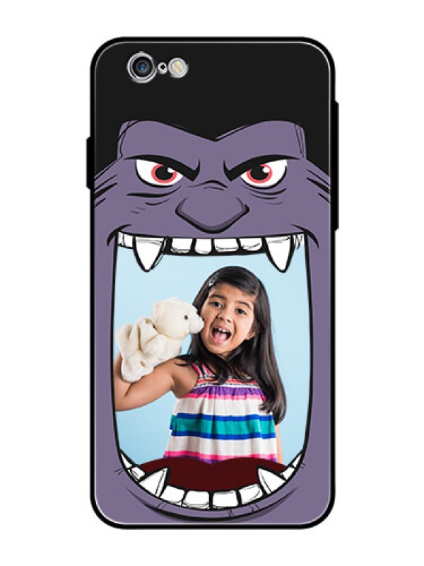 Custom Apple iPhone 6 Custom Glass Phone Case  - Angry Monster Design