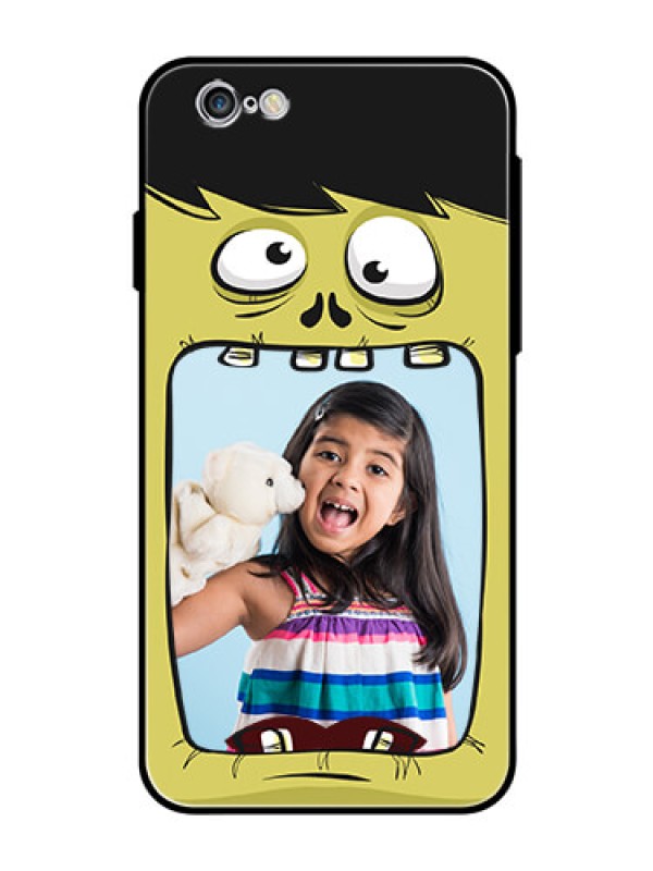 Custom Apple iPhone 6 Personalized Glass Phone Case  - Cartoon monster back case Design
