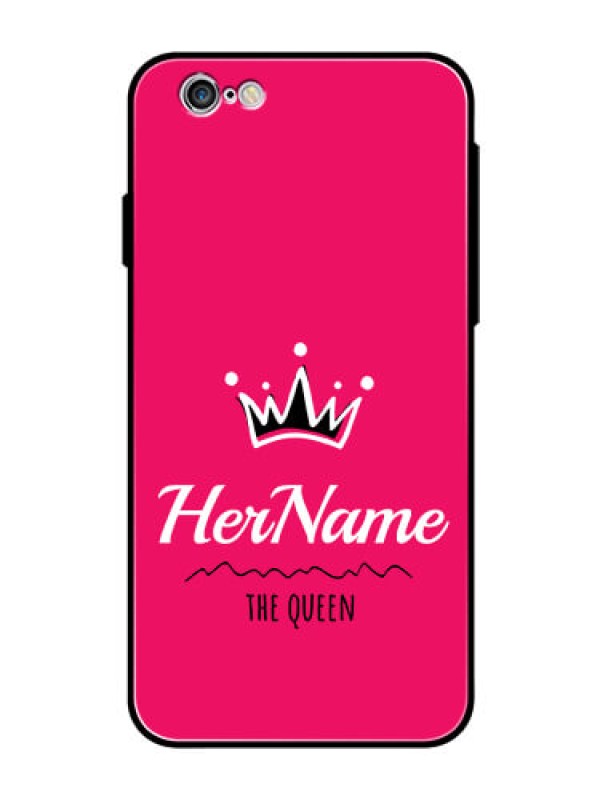 Custom Iphone 6 Glass Phone Case Queen with Name