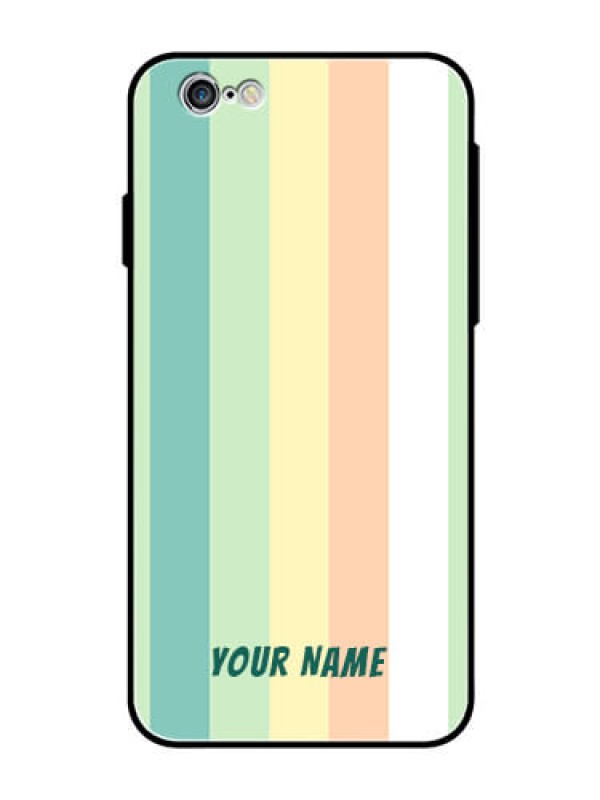 Custom iPhone 6 Photo Printing on Glass Case - Multi-colour Stripes Design