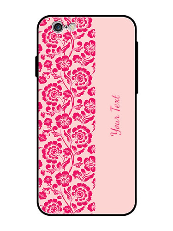 Custom iPhone 6 Custom Glass Phone Case - Attractive Floral Pattern Design