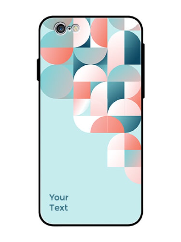 Custom iPhone 6 Custom Glass Phone Case - Stylish Semi-circle Pattern Design