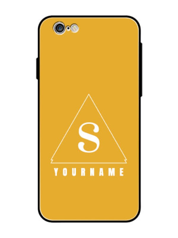 Custom iPhone 6 Personalized Glass Phone Case - simple triangle Design