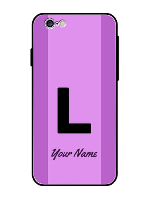 Custom iPhone 6 Custom Glass Phone Case - Tricolor custom text Design