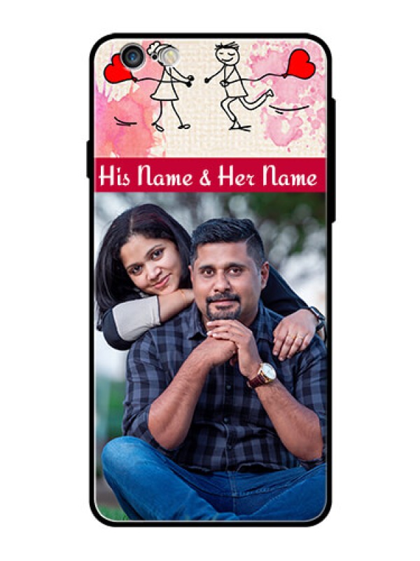 Custom Apple iPhone 6S Plus Photo Printing on Glass Case  - You and Me Case Design