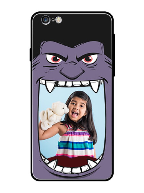 Custom Apple iPhone 6S Plus Custom Glass Phone Case  - Angry Monster Design