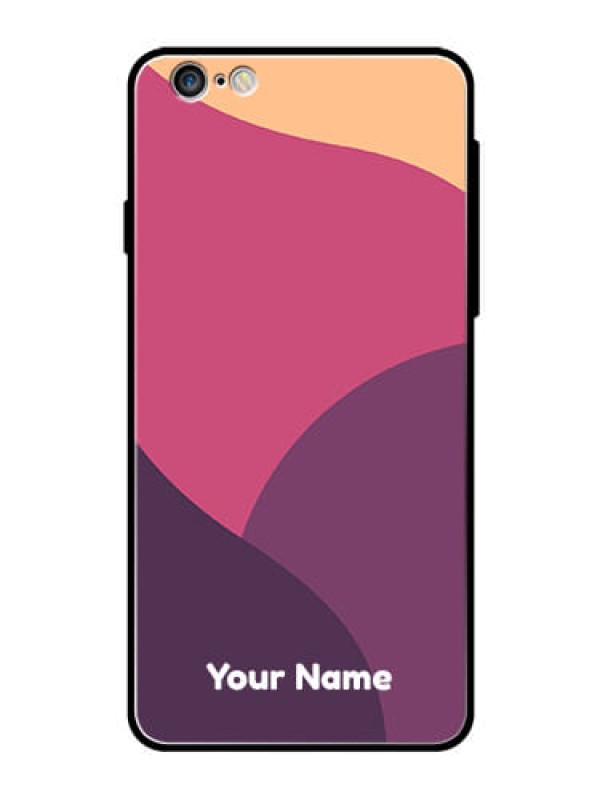 Custom iPhone 6S Plus Custom Glass Phone Case - Mixed Multi-colour abstract art Design