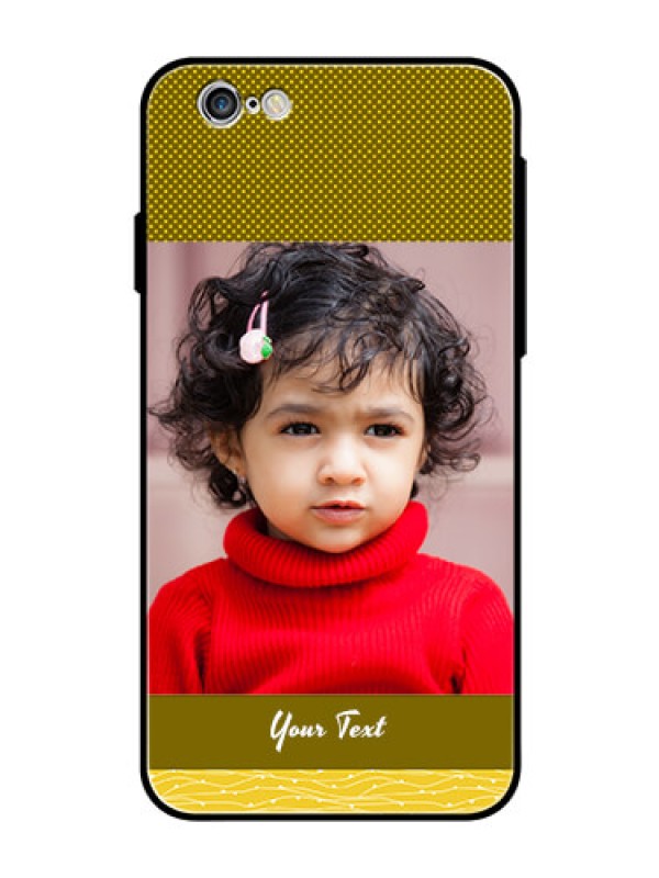 Custom Apple iPhone 6s Custom Glass Phone Case  - Simple Green Color Design