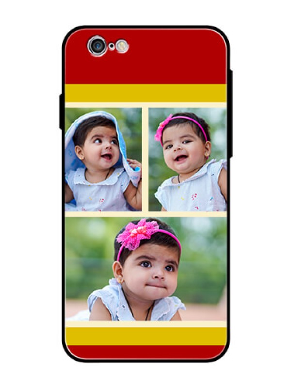 Custom Apple iPhone 6s Custom Glass Mobile Case  - Multiple Pic Upload Design