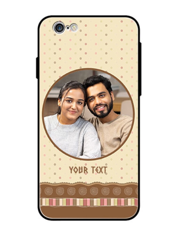 Custom Apple iPhone 6s Custom Glass Mobile Case  - Brown Dotted Mobile Case Design