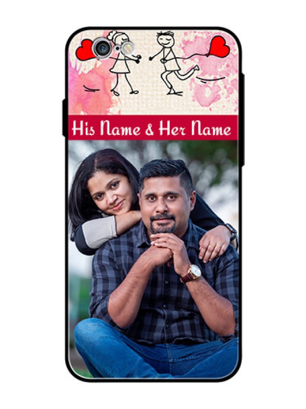 Custom Apple iPhone 6s Photo Printing on Glass Case  - You and Me Case Design