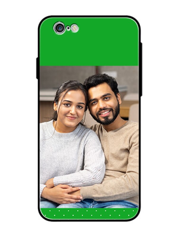 Custom Apple iPhone 6s Personalized Glass Phone Case  - Green Pattern Design