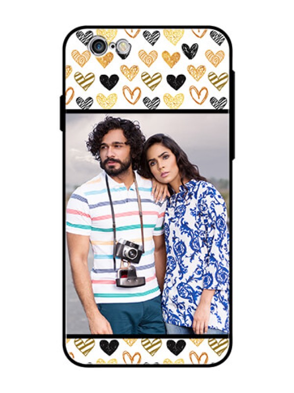 Custom Apple iPhone 6s Photo Printing on Glass Case  - Love Symbol Design