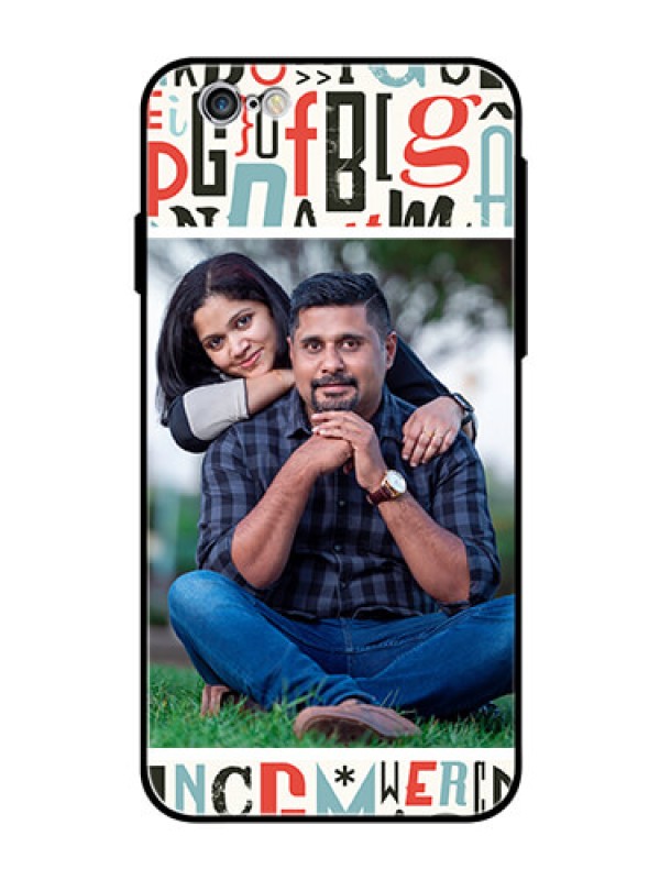 Custom Apple iPhone 6s Personalized Glass Phone Case  - Alphabet Design