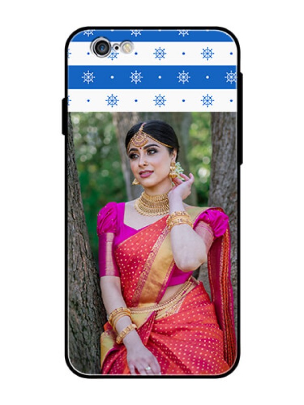 Custom Apple iPhone 6s Photo Printing on Glass Case  - Snow Pattern Design