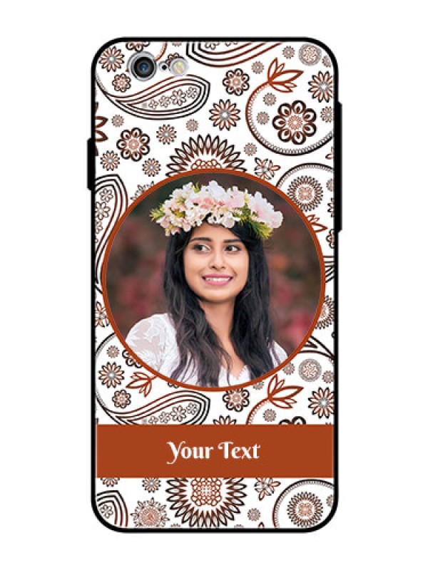 Custom Apple iPhone 6s Custom Glass Mobile Case  - Abstract Floral Design 