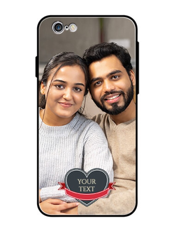 Custom Apple iPhone 6s Custom Glass Phone Case  - Just Married Couple Design