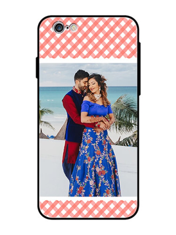 Custom Apple iPhone 6s Personalized Glass Phone Case  - Pink Pattern Design