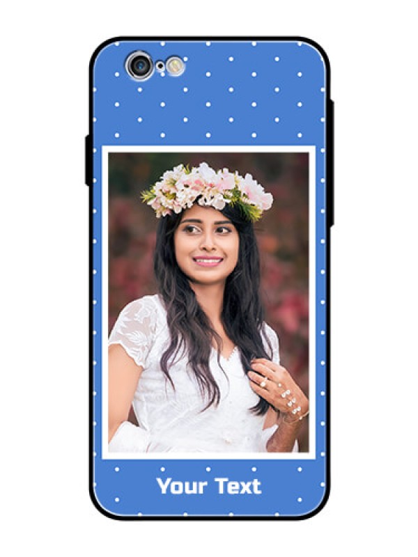 Custom Apple iPhone 6s Photo Printing on Glass Case  - Polka dots design