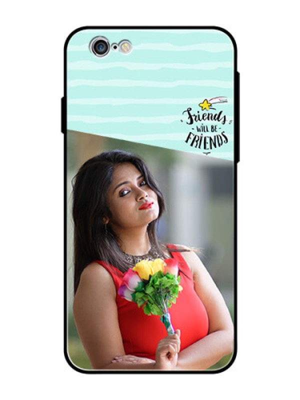 Custom Apple iPhone 6s Custom Glass Phone Case  - Friends Picture Icon Design