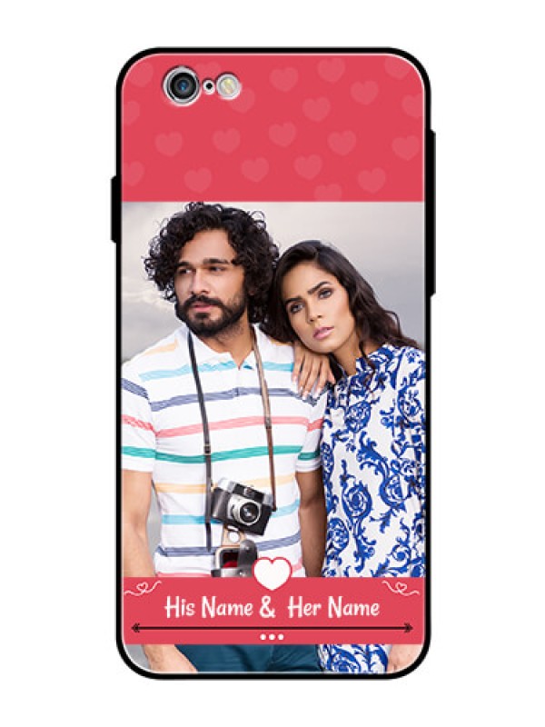 Custom Apple iPhone 6s Photo Printing on Glass Case  - Simple Love Design