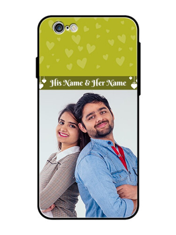 Custom Apple iPhone 6s Custom Glass Phone Case  - You & Me Heart Design