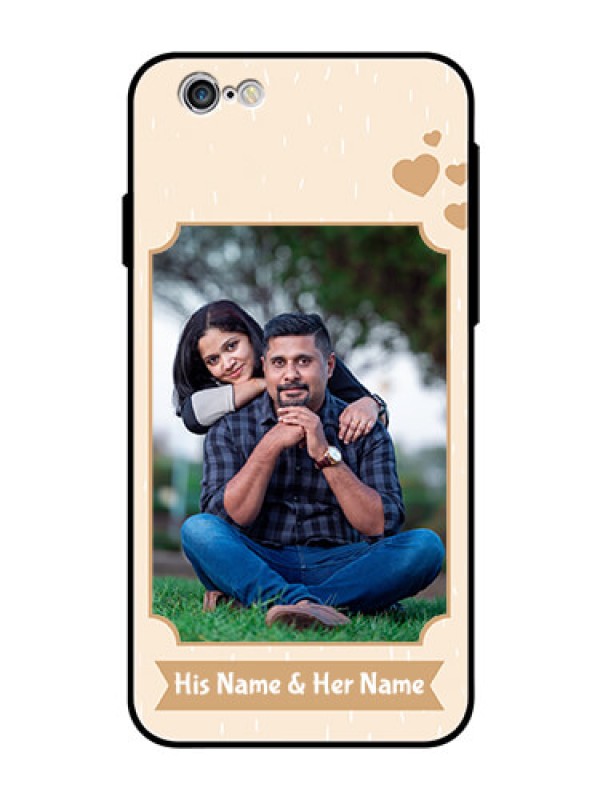 Custom Apple iPhone 6s Custom Glass Phone Case  - with confetti love design 