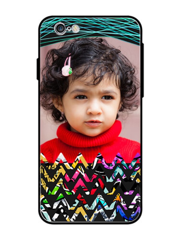 Custom Apple iPhone 6s Personalized Glass Phone Case  - Neon Abstract Design