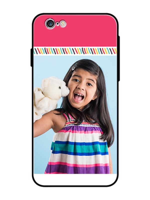 Custom Apple iPhone 6s Personalized Glass Phone Case  - Line art design