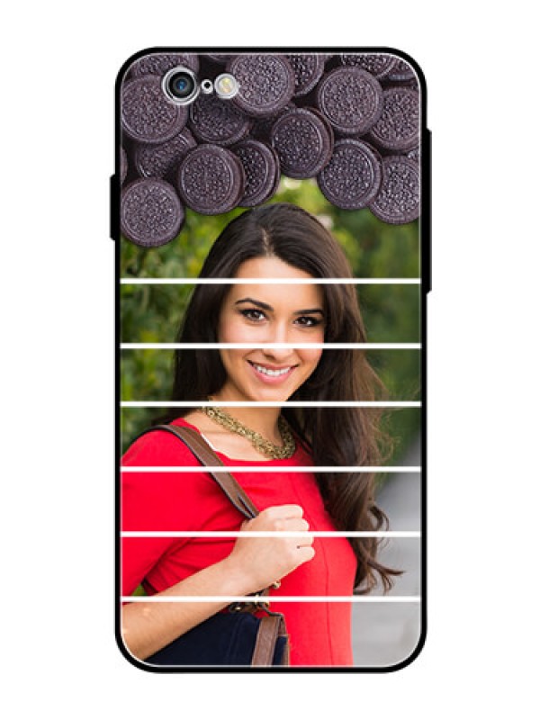 Custom Apple iPhone 6s Custom Glass Phone Case  - with Oreo Biscuit Design