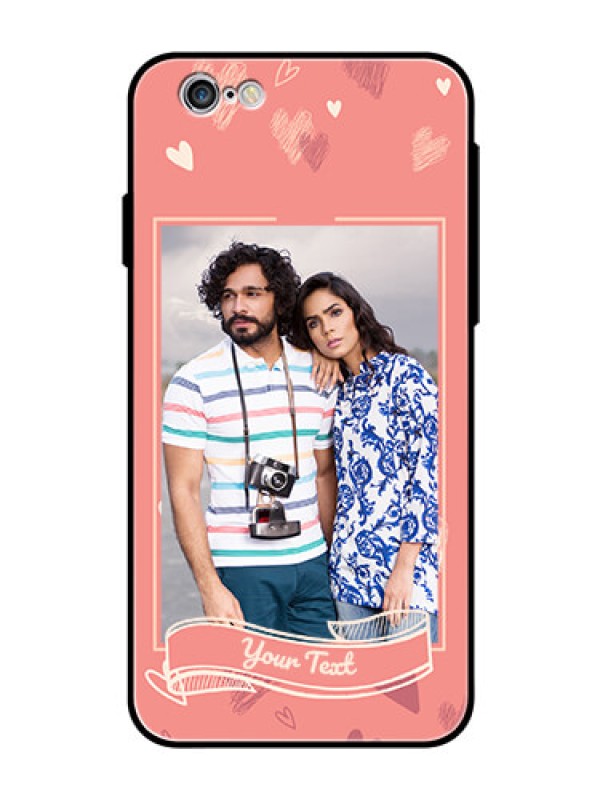 Custom Apple iPhone 6s Custom Glass Phone Case  - Love doodle art Design