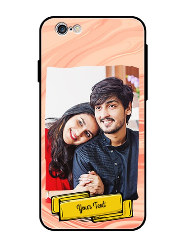 Custom Apple iPhone 6s Personalized Glass Phone Case  - Marble Texture Design