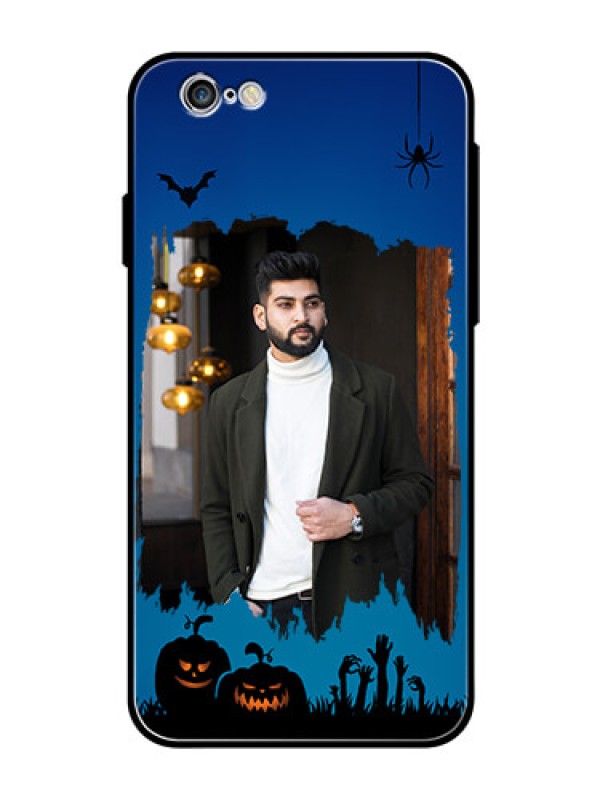 Custom Apple iPhone 6s Photo Printing on Glass Case  - with pro Halloween design 
